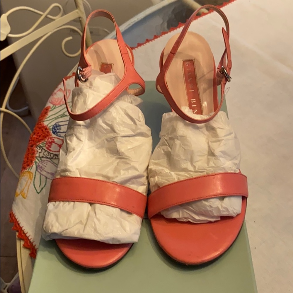 Gianni Bini salmon pink strappy heels